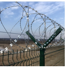 Колючая проволока Егоза 1100 мм, растяжка 25 м.п. 7 клипс