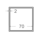 Алюмінієва труба квадратна 70x70мм S2мм (R4) (без покриття)